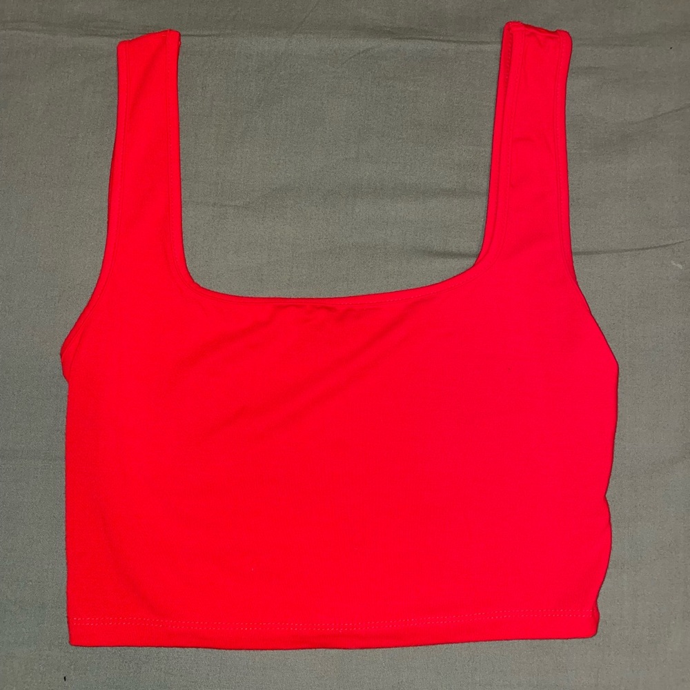 Shein Red Cropped Tank